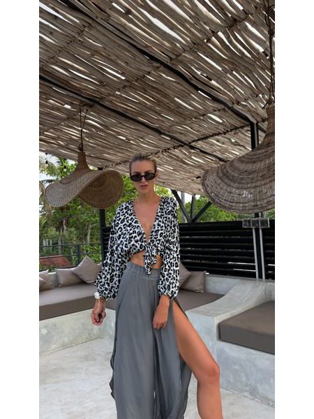 Leopardí top Knotty Tie BeChick ❤