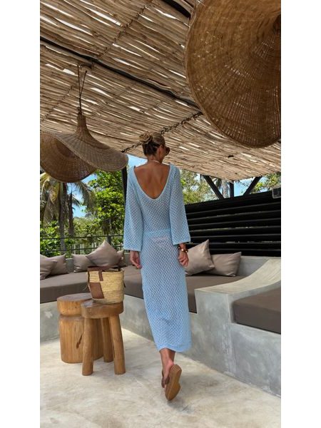 Baby blue šaty Sea Shell BeChick ❤