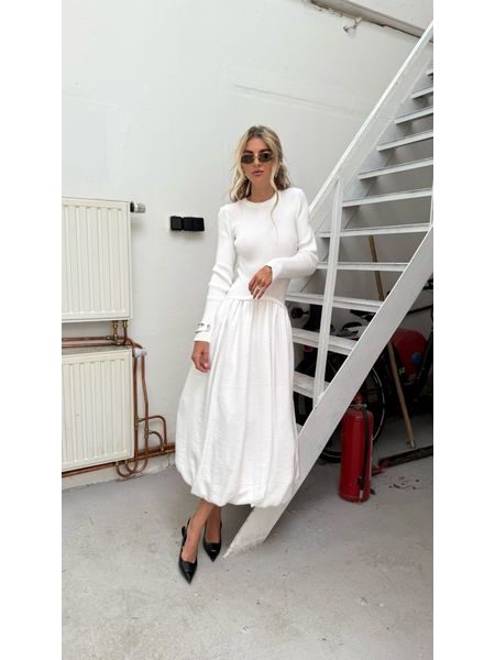 White maxi dress Winter Poplin BeChick ❤