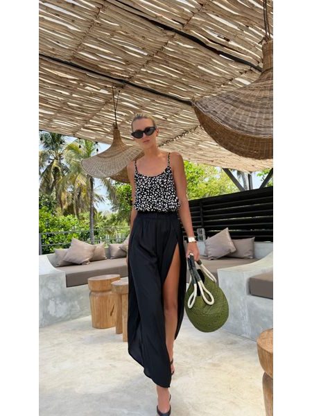 Saténový top Black Jungle Muse BeChick ❤