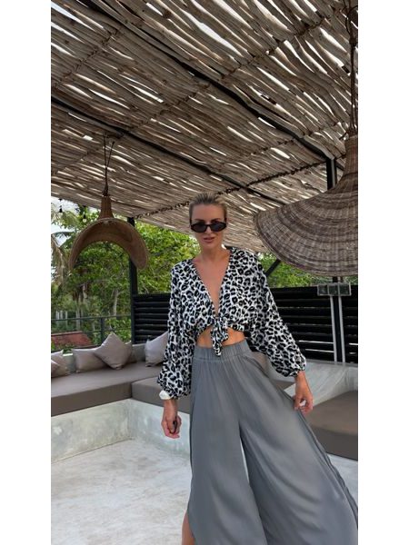Leopardí top Knotty Tie BeChick ❤