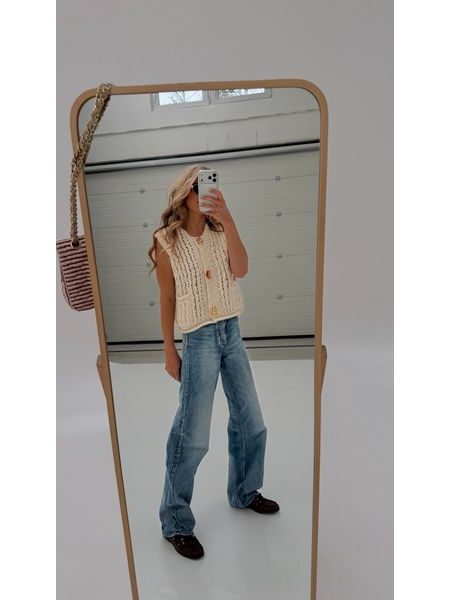 White Golden Button Vest BeChick ❤