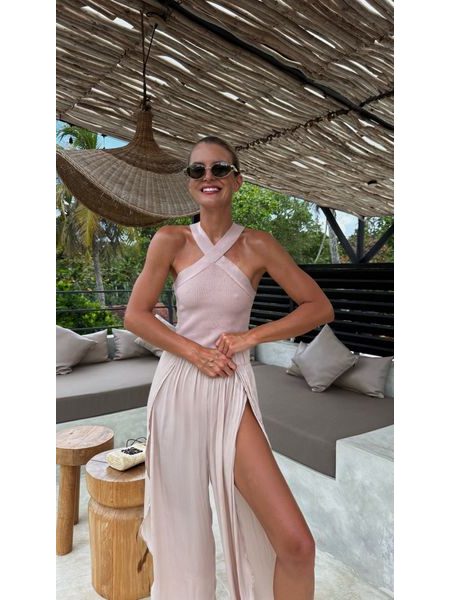 Powder Pink Bodycon Twist Top BeChick ❤