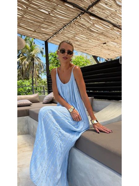 Silky Dress Sky Blue BeChick ❤