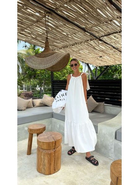 Bílé maxi šaty Riviera BeChick ❤