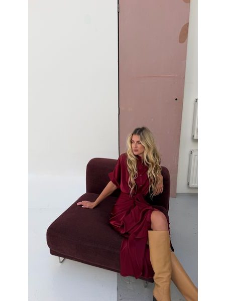 Vínové šaty Button Down BeChick ❤