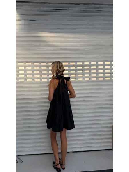 Black cotton Muse dress BeChick ❤