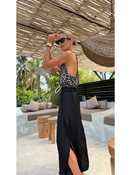 Saténový top Black Jungle Muse BeChick ❤