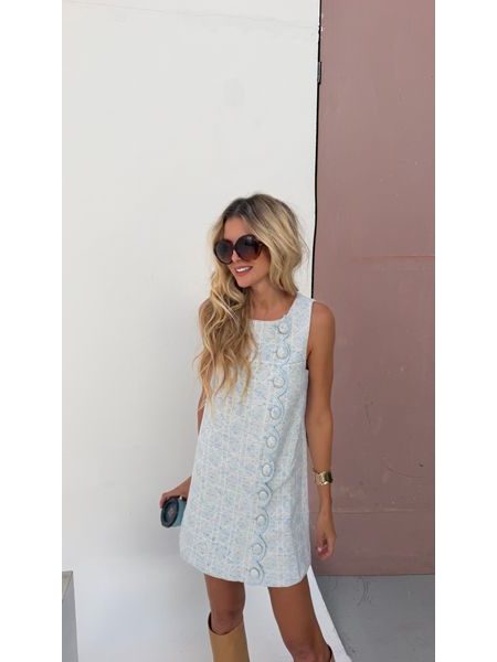 Tweed Dress Button BeChick ❤