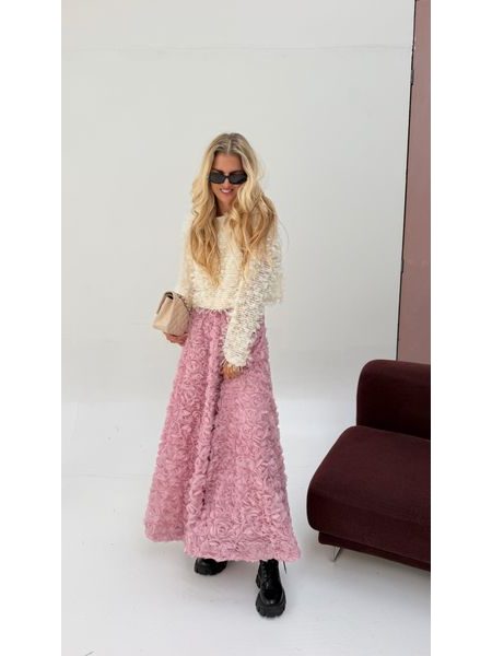 Pudrová maxi sukně Rose BeChick ❤