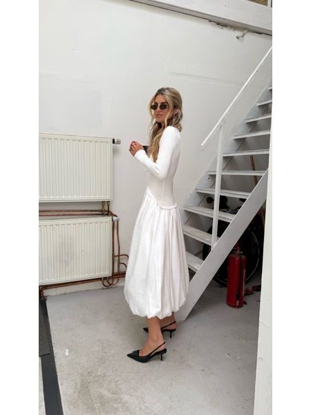 White maxi dress Winter Poplin BeChick ❤