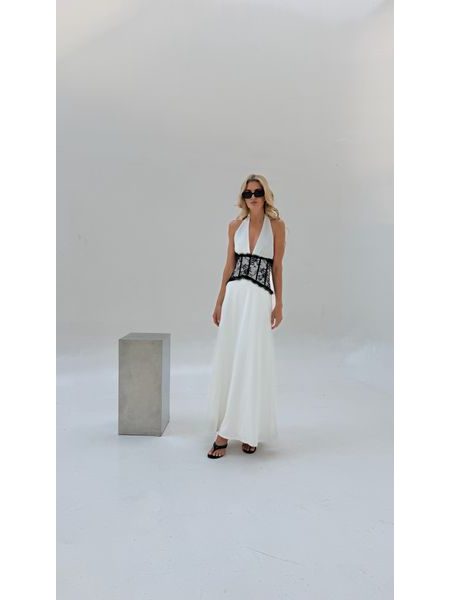 White Dress Lace Corset Bechick ❤