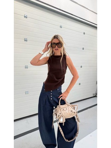 Mocha Asymmetrical Knit Top Tayler BeChick ❤