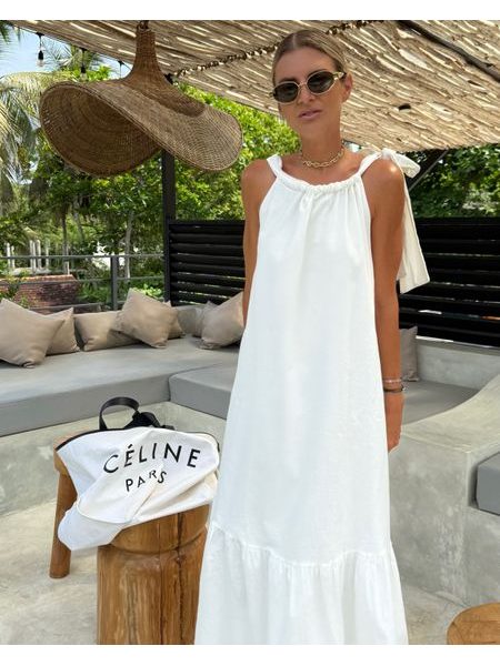 Bílé maxi šaty Riviera BeChick ❤