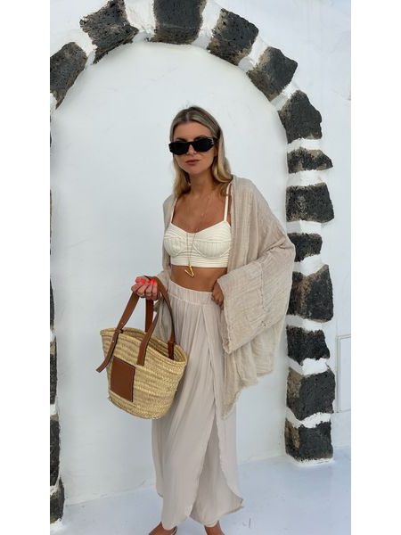 Krémový bavlněný top/kimono Cali Bechick ❤
