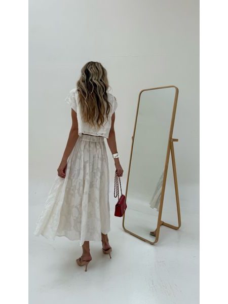 Flower Cream Top &amp; Skirt Set BeChick ❤