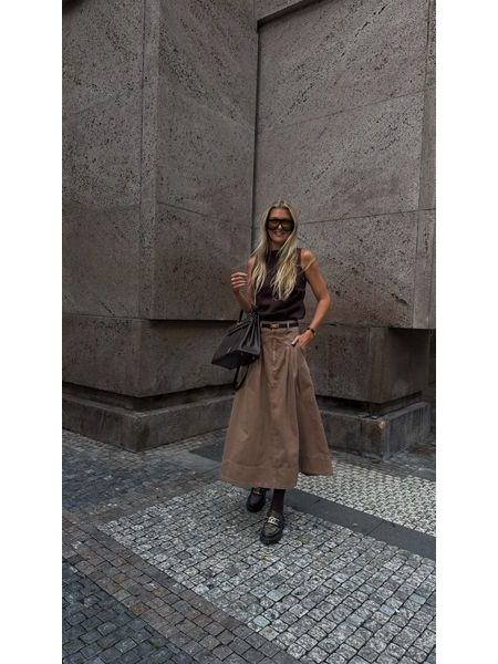 Mocha Asymmetrical Knit Top Tayler BeChick ❤