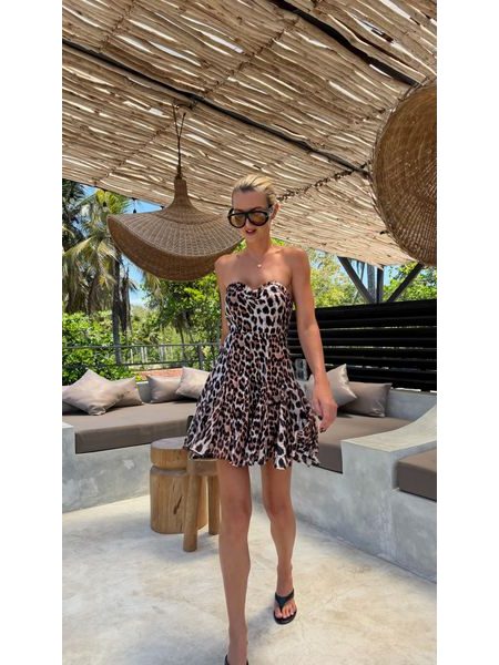 Leopard Print Sweetheart Dress BeChick ❤