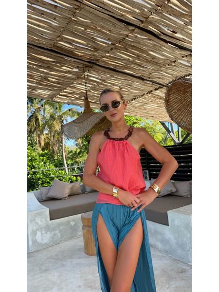 Broskvový top Peach Coral BeChick ❤