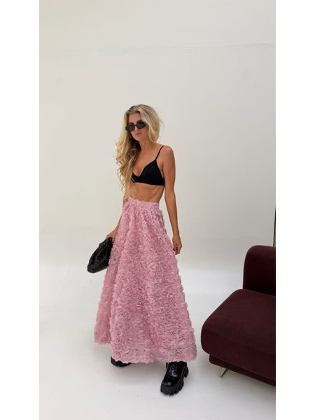 Pudrová maxi sukně Rose BeChick ❤