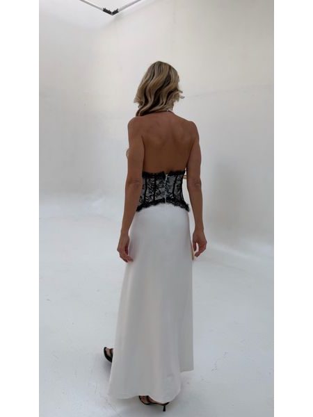 White Dress Lace Corset Bechick ❤