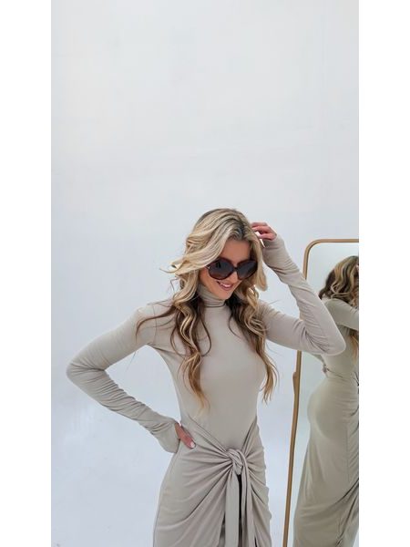 Cream Knotty BeChick Dress ❤