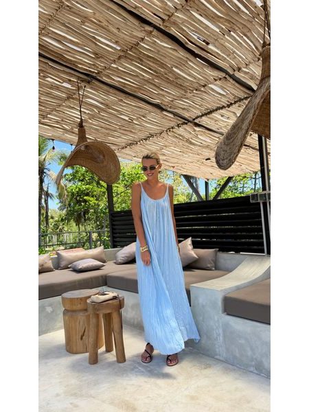 Silky Dress Sky Blue BeChick ❤