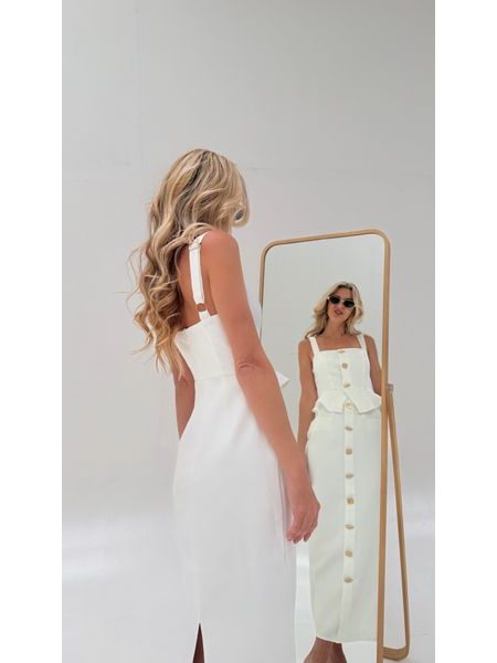 White Gold Button Dress BeChick ❤