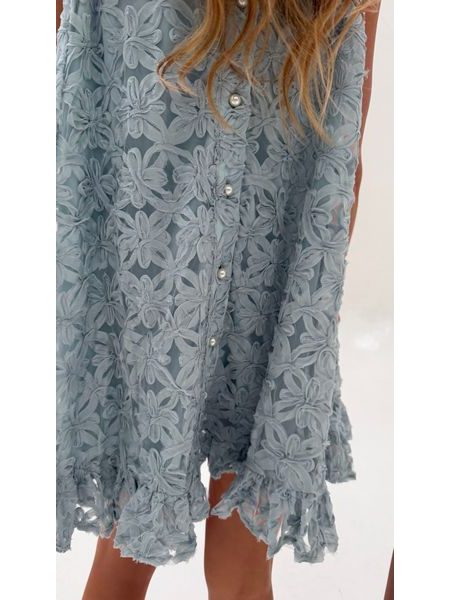 Baby Blue Flower Dress BeChick ❤