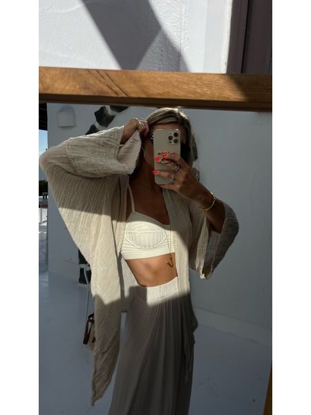 Krémový bavlněný top/kimono Cali Bechick ❤
