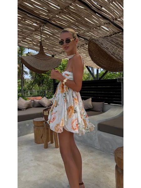 Hedvábné šaty Flower Garden BeChick ❤