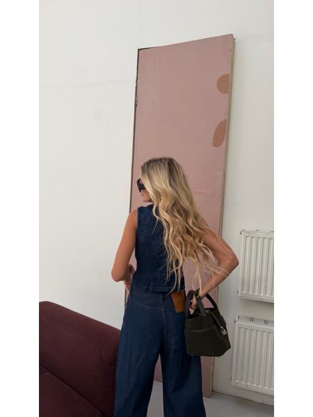 Denim Top Button Chic BeChick ❤