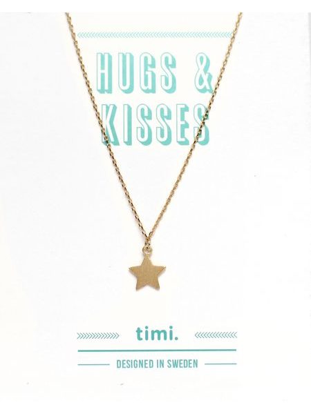 MAKE A WISH series: Gold Star Card Necklace