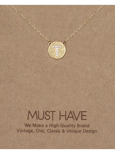 MUST HAVE series: Initial Gold Necklace Letter T