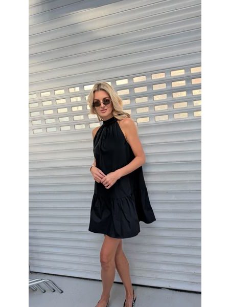 Black cotton Muse dress BeChick ❤