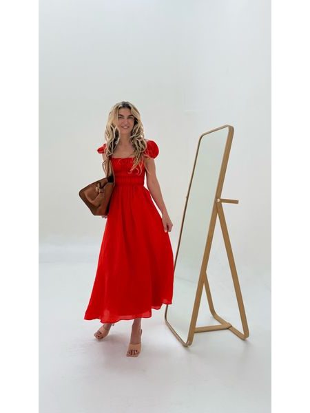 Červené bavlněné šaty Sparkle BeChick ❤