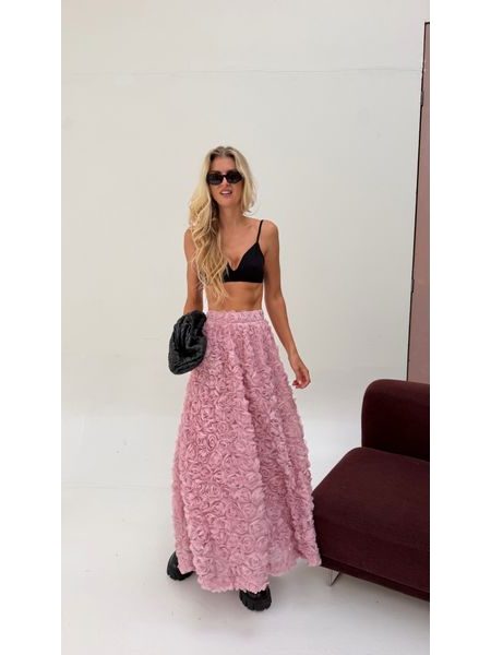 Pudrová maxi sukně Rose BeChick ❤