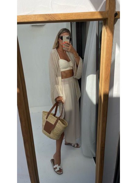 Krémový bavlněný top/kimono Cali Bechick ❤