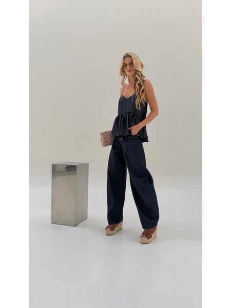 Denim Peplum Top BeChick ❤