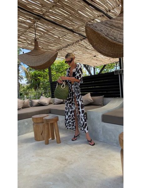Leopardí kimono Black and White Bechick ❤