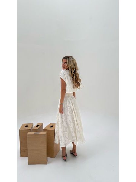 Flower Cream Top &amp; Skirt Set BeChick ❤