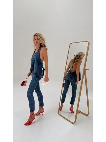 Denim Button-Up Top BeChick ❤