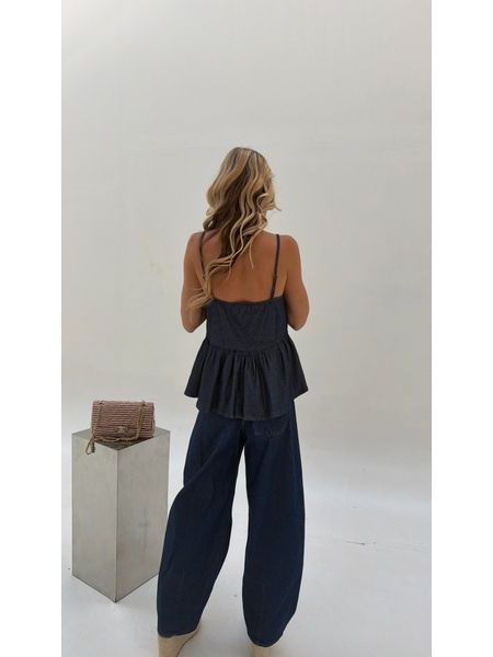 Denim Peplum Top BeChick ❤