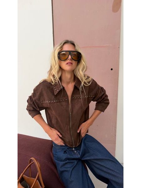 Cognac Bomber Jacket Eden BeChick ❤