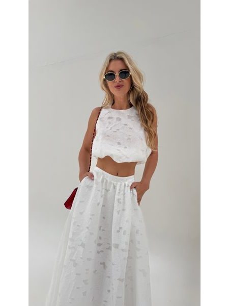 Spring White Top &amp; Skirt Set BeChick ❤
