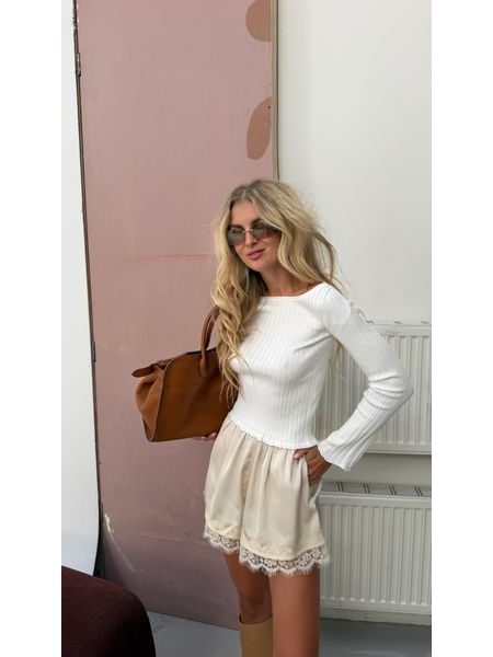 White linen top Nuit BeChick ❤