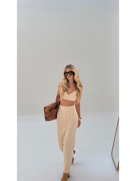 Krémový svetrový set winter Muse BeChick ❤