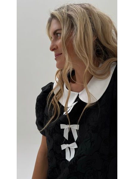 Černé šaty Collar Bow BeChick ❤