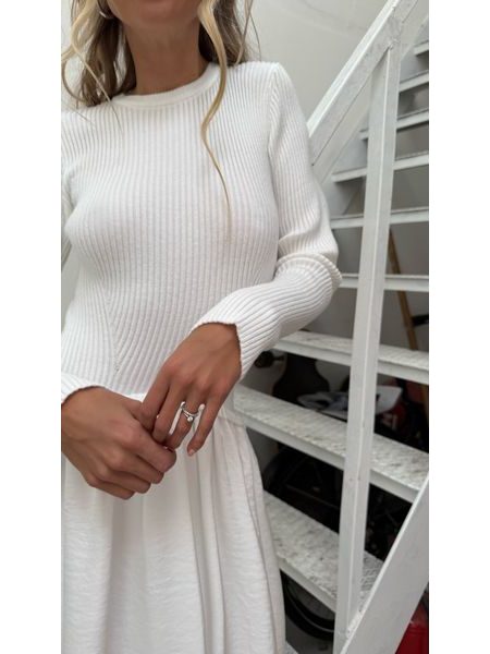 White maxi dress Winter Poplin BeChick ❤