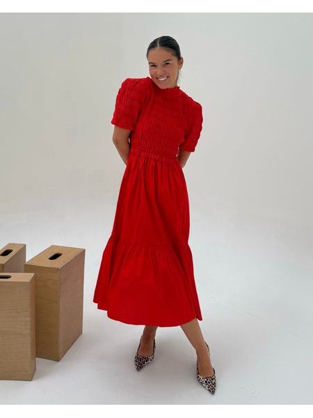 Červené bavlněné šaty Sparkle BeChick ❤